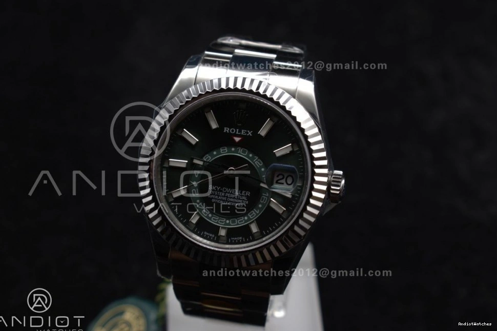 1:1 326934 Best Bracelet A SS 904L Green Upgraded Edition Dial 1090 SS on Sky-Dweller ZF 1230